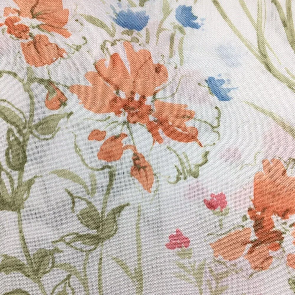 Laura Ashley Wild Meadow Sienna 6 Window Curtain Panel Set Floral Garden 38x96